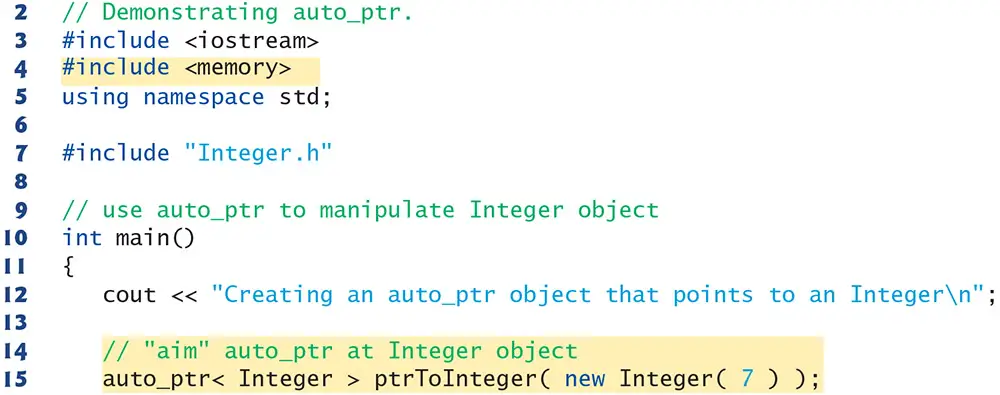 auto_ptr object manages.