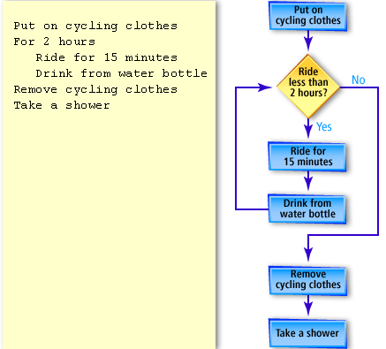 Repetition construct  represented within a flowchart